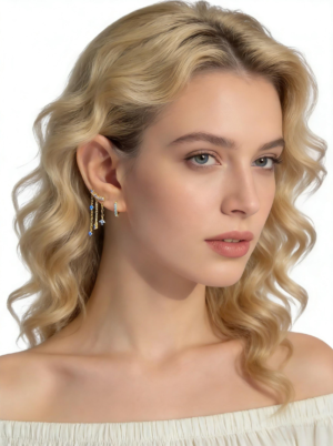 2-Piece Set Allergy-Free 925 SilverStud & Drop Earring Set