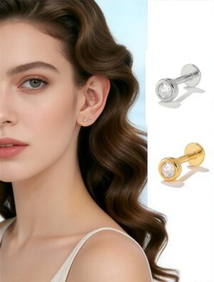 Flat Back Hypoallergenic Studs earrings.Timeless Beauty for Sensitive Ears