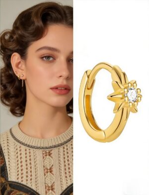 Hypoallergenic Sunny Star 925 Silver Earrings Allergy Free Glam